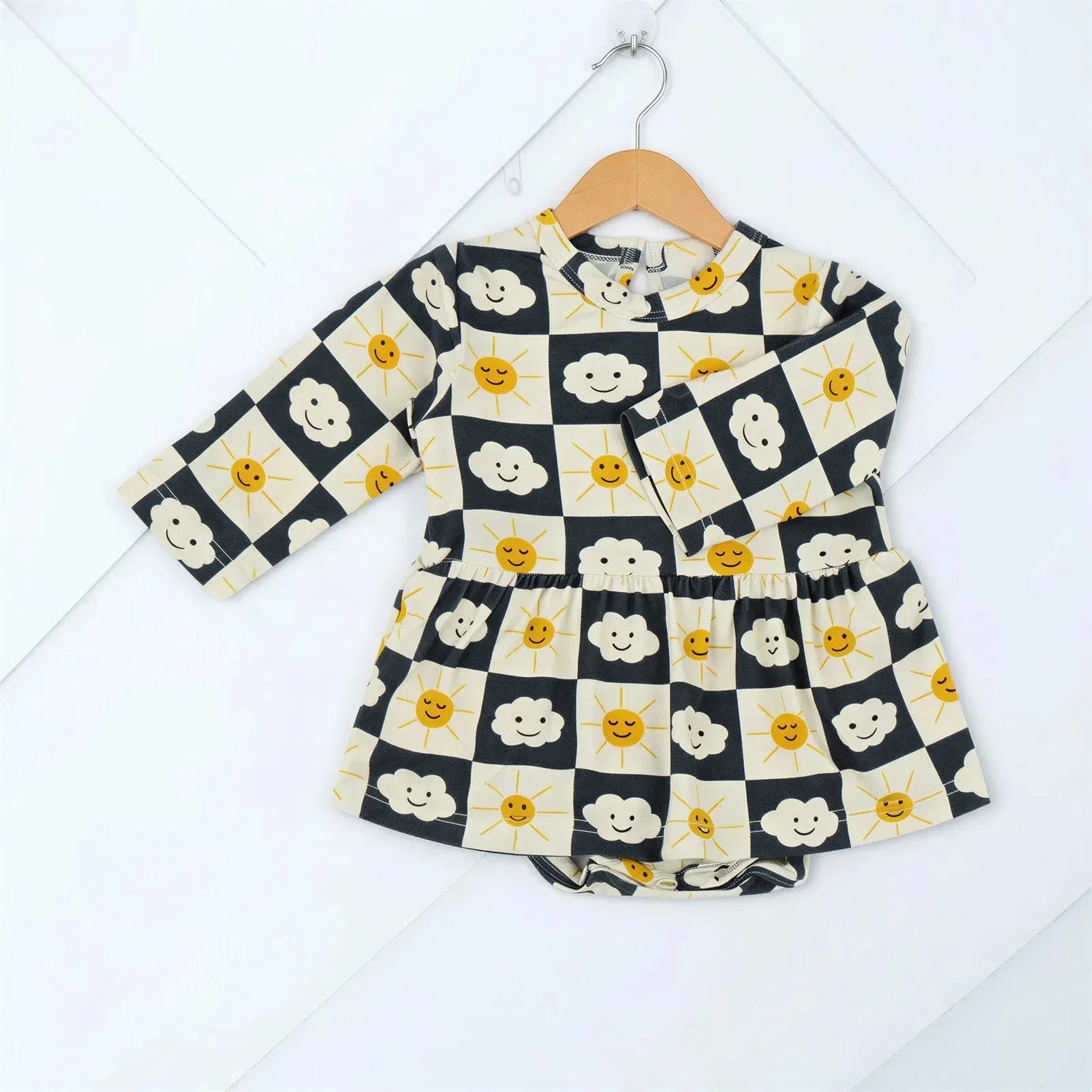 Checkered Joy Bodysuit Dress