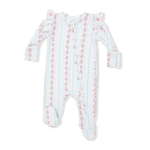 Angel Dear Antoinette Stripe - 2 Way Ruffle Sleeve Zipper Footie - 