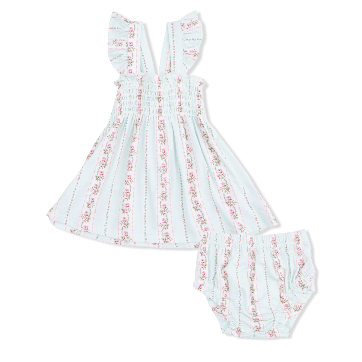 Angel Dear Antoinette Stripe - Smocked Top with Bloomer - 