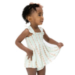 Angel Dear Antoinette Stripe - Smocked Top with Bloomer - 