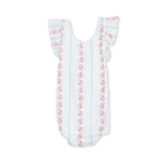 Antoinette Stripe - Sunsuit - Sleeve, Baby & Toddler Clothing, White, Textile, Pink | Everetts Place