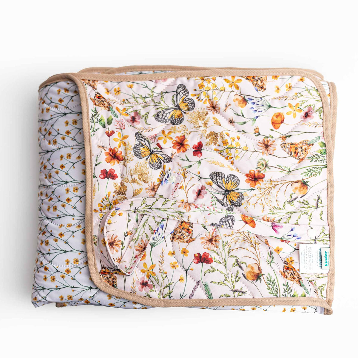 Kinder Cloth Diaper Co. Anywhere Adventure Play Mat, Featuring Quilted Wipeable Machine Washable Fabric - 