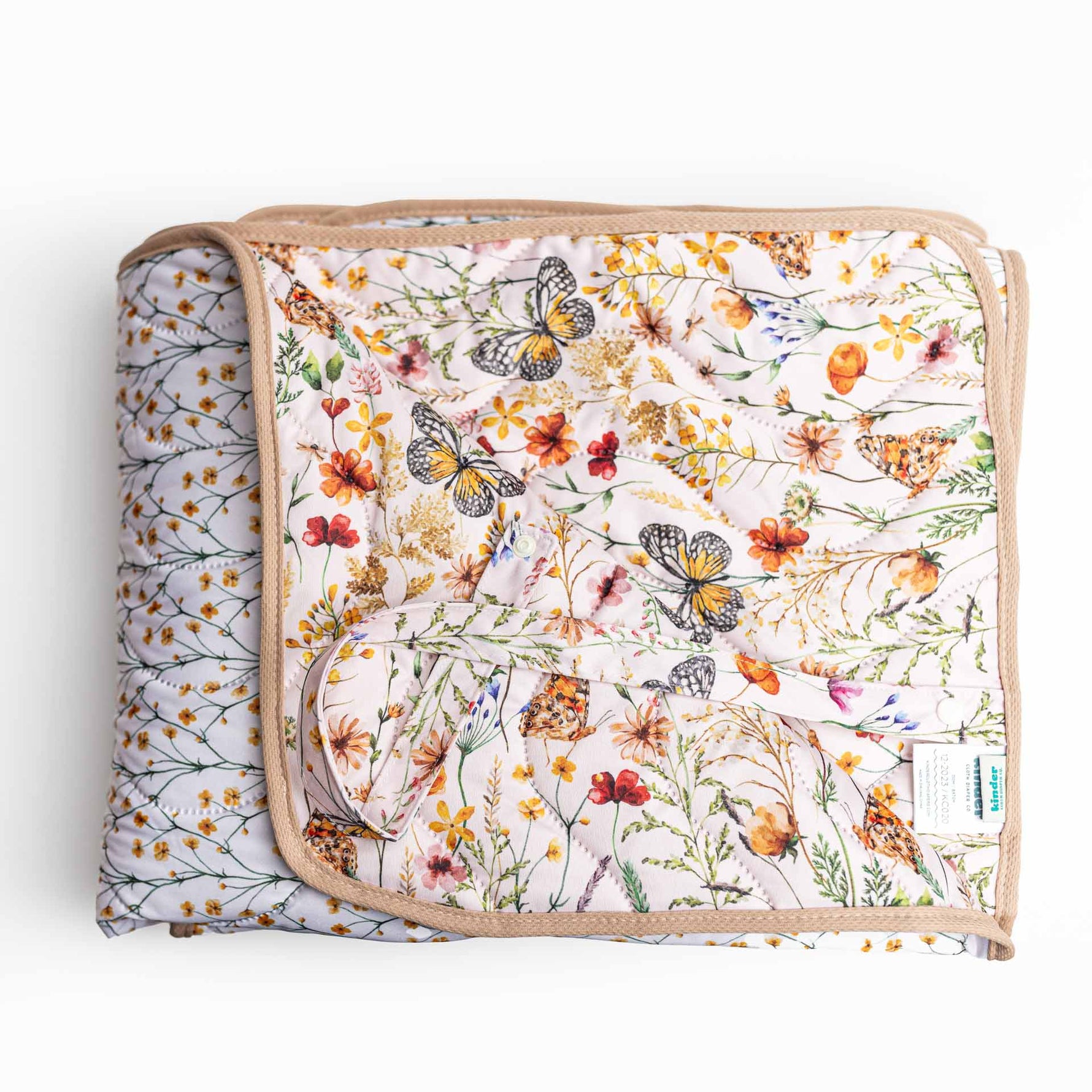 Kinder Cloth Diaper Co. Anywhere Adventure Play Mat, Featuring Quilted Wipeable Machine Washable Fabric - 