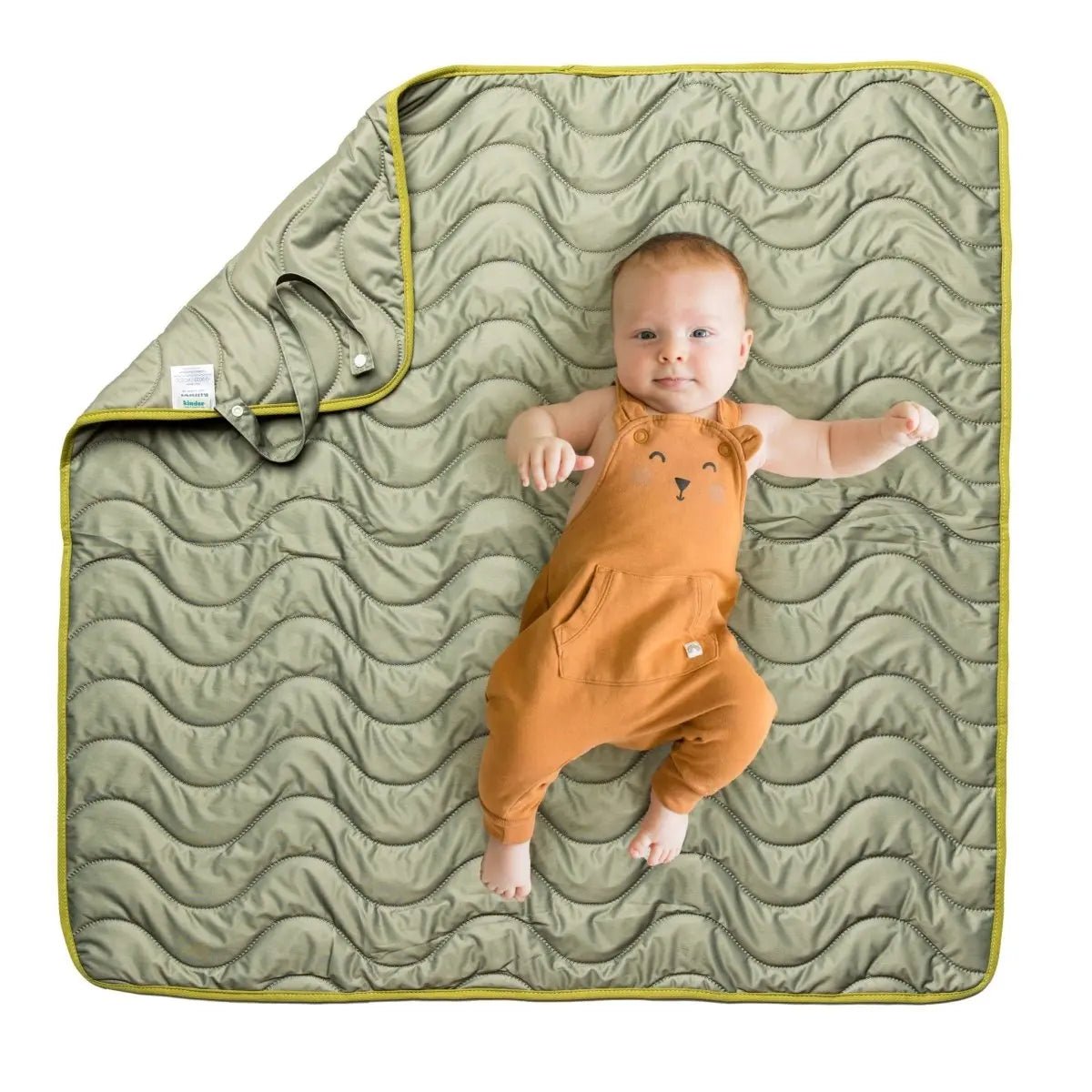 Kinder Cloth Diaper Co. Anywhere Adventure Play Mat, Featuring Quilted Wipeable Machine Washable Fabric - 