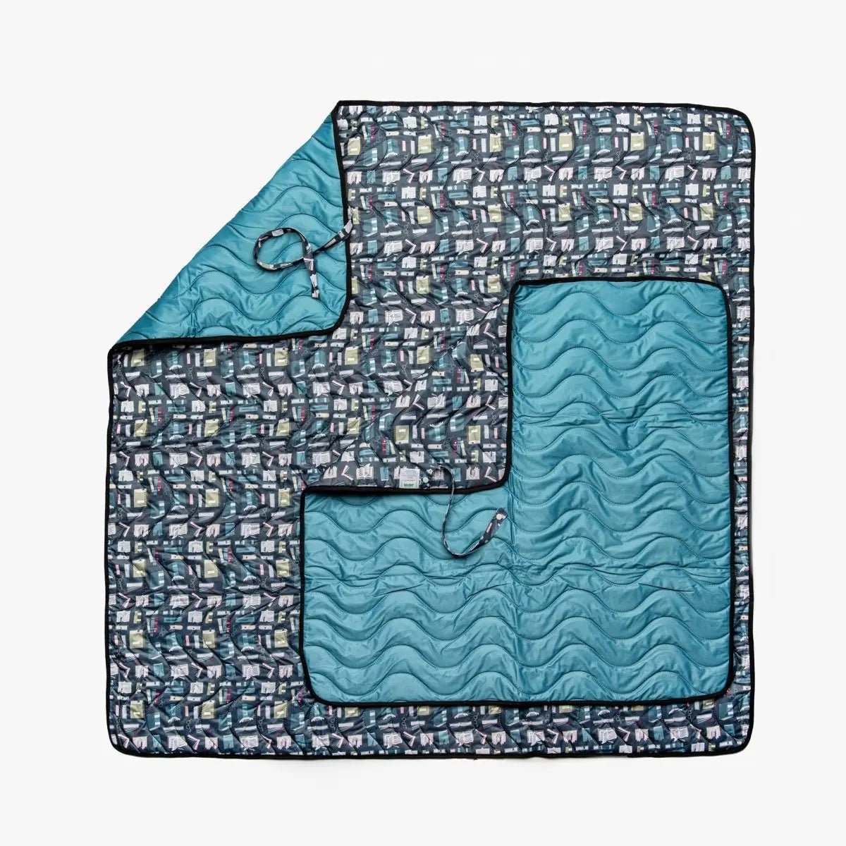 Kinder Cloth Diaper Co. Anywhere Adventure Play Mat, Featuring Quilted Wipeable Machine Washable Fabric - 