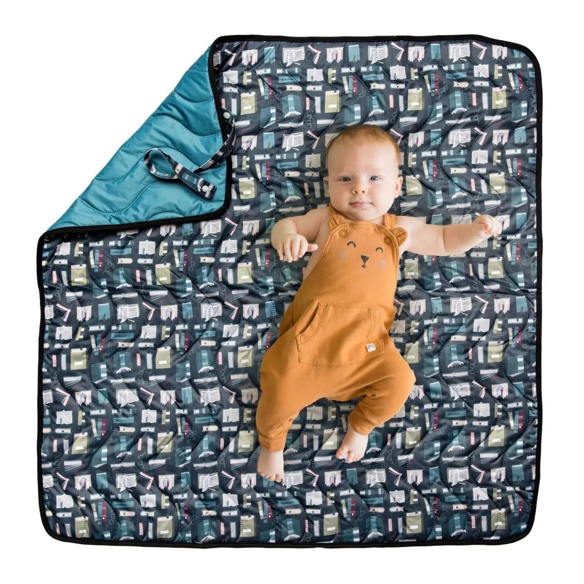 Kinder Cloth Diaper Co. Anywhere Adventure Play Mat, Featuring Quilted Wipeable Machine Washable Fabric - 