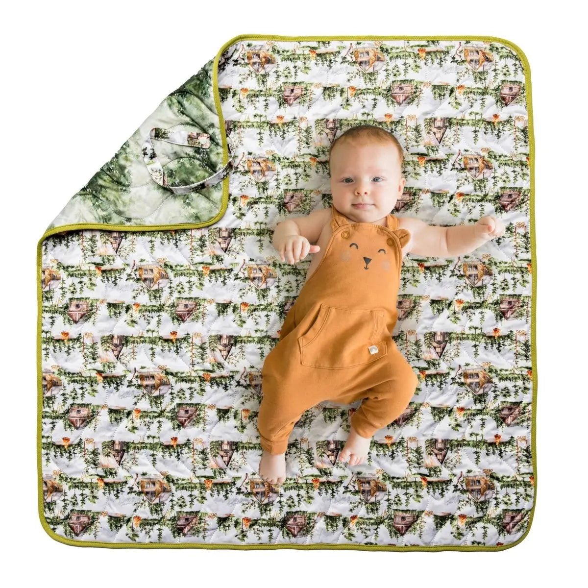 Kinder Cloth Diaper Co. Anywhere Adventure Play Mat, Featuring Quilted Wipeable Machine Washable Fabric - 