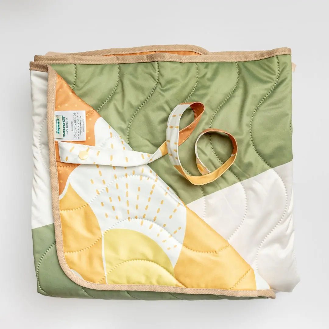 Kinder Cloth Diaper Co. Anywhere Adventure Play Mat, Featuring Quilted Wipeable Machine Washable Fabric - 