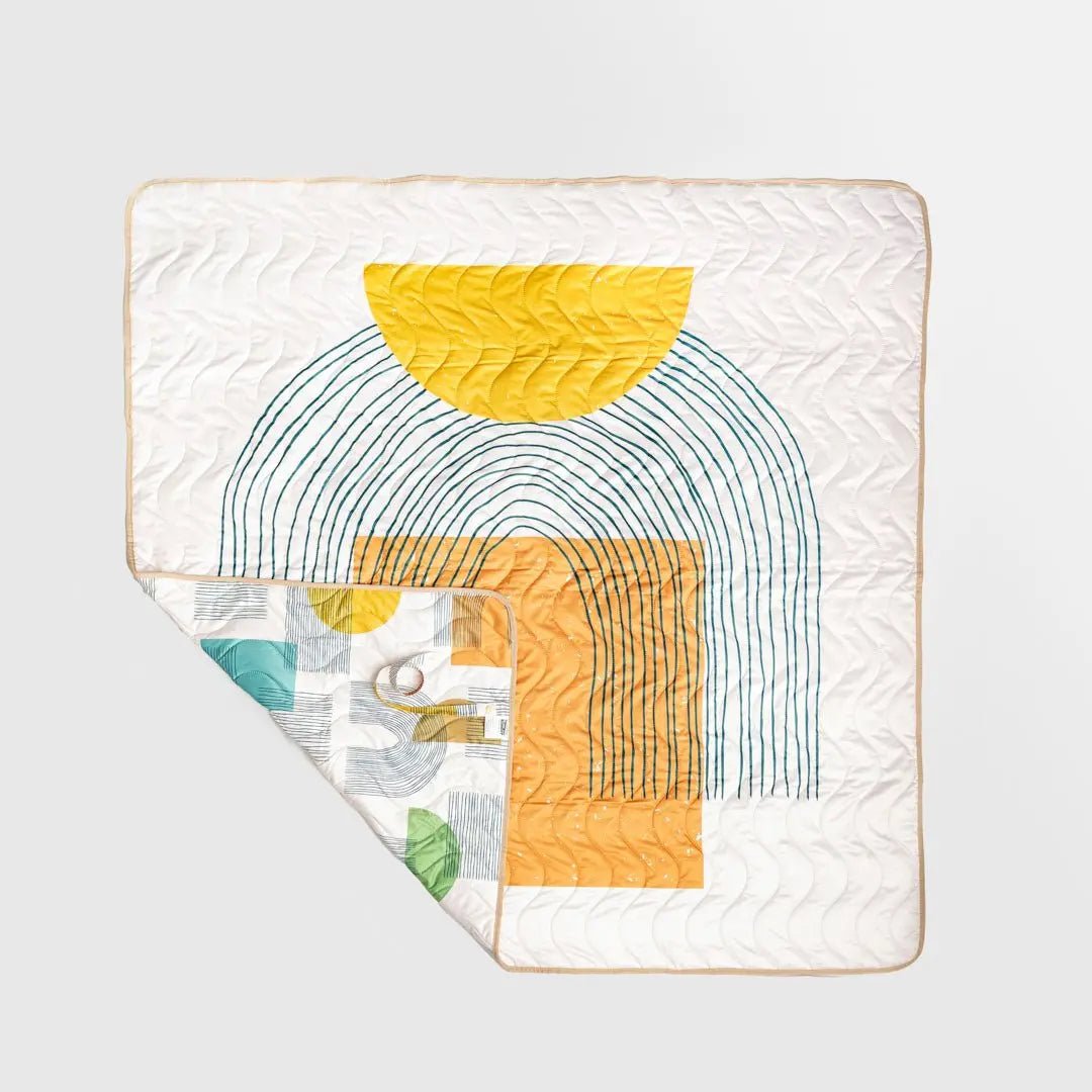 Kinder Cloth Diaper Co. Anywhere Adventure Play Mat, Featuring Quilted Wipeable Machine Washable Fabric - 