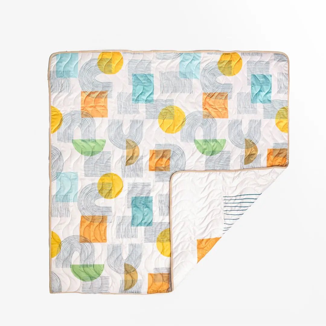 Kinder Cloth Diaper Co. Anywhere Adventure Play Mat, Featuring Quilted Wipeable Machine Washable Fabric - 