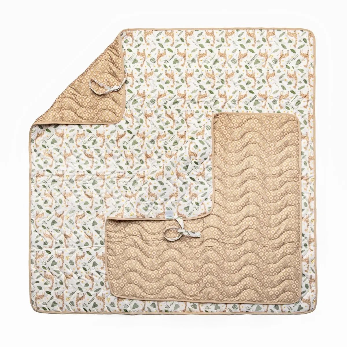 Kinder Cloth Diaper Co. Anywhere Adventure Play Mat, Featuring Quilted Wipeable Machine Washable Fabric - 