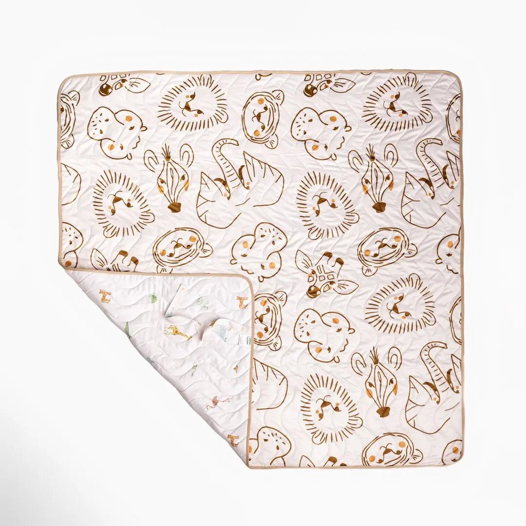 Kinder Cloth Diaper Co. Anywhere Adventure Play Mat, Featuring Quilted Wipeable Machine Washable Fabric - 