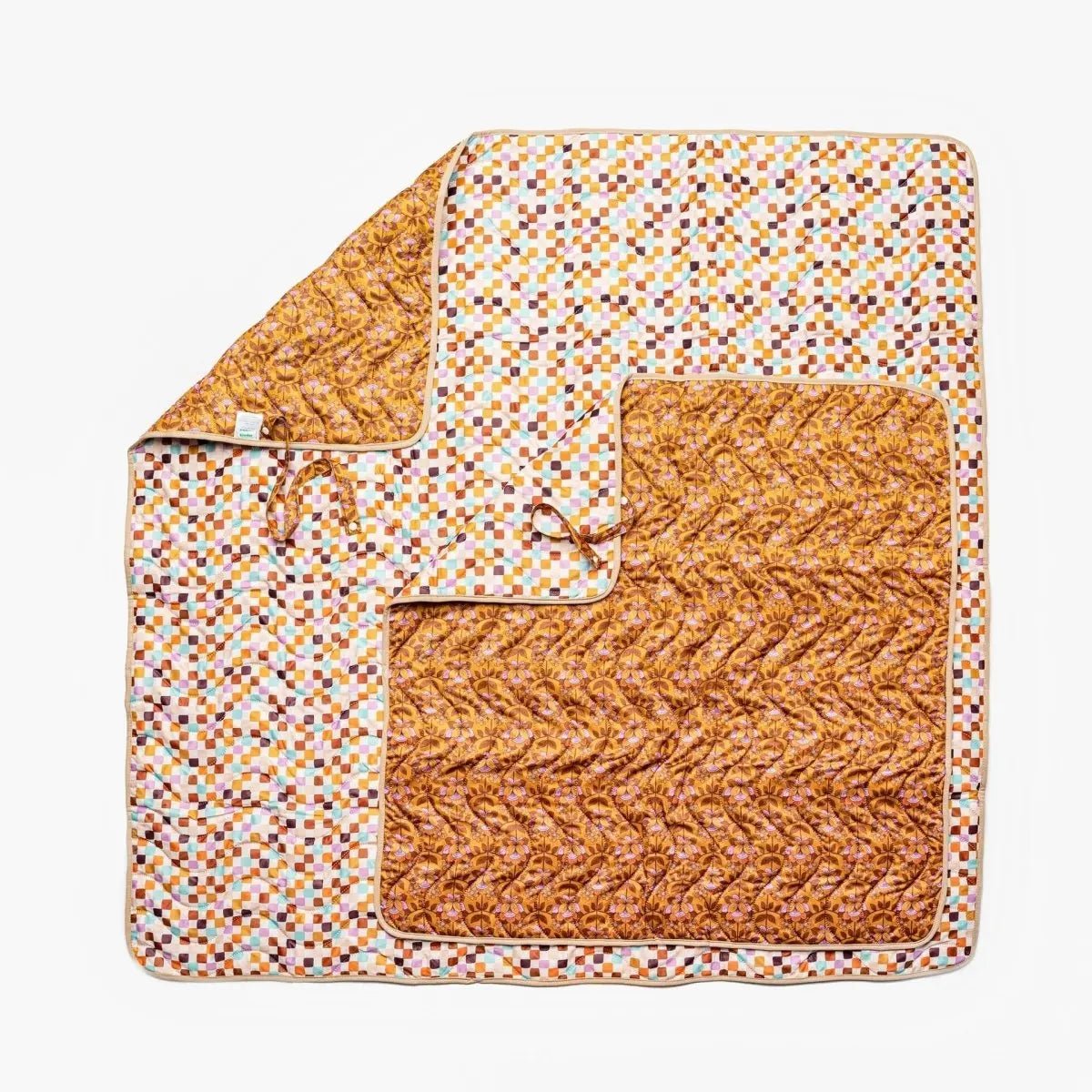 Kinder Cloth Diaper Co. Anywhere Adventure Play Mat, Featuring Quilted Wipeable Machine Washable Fabric - 