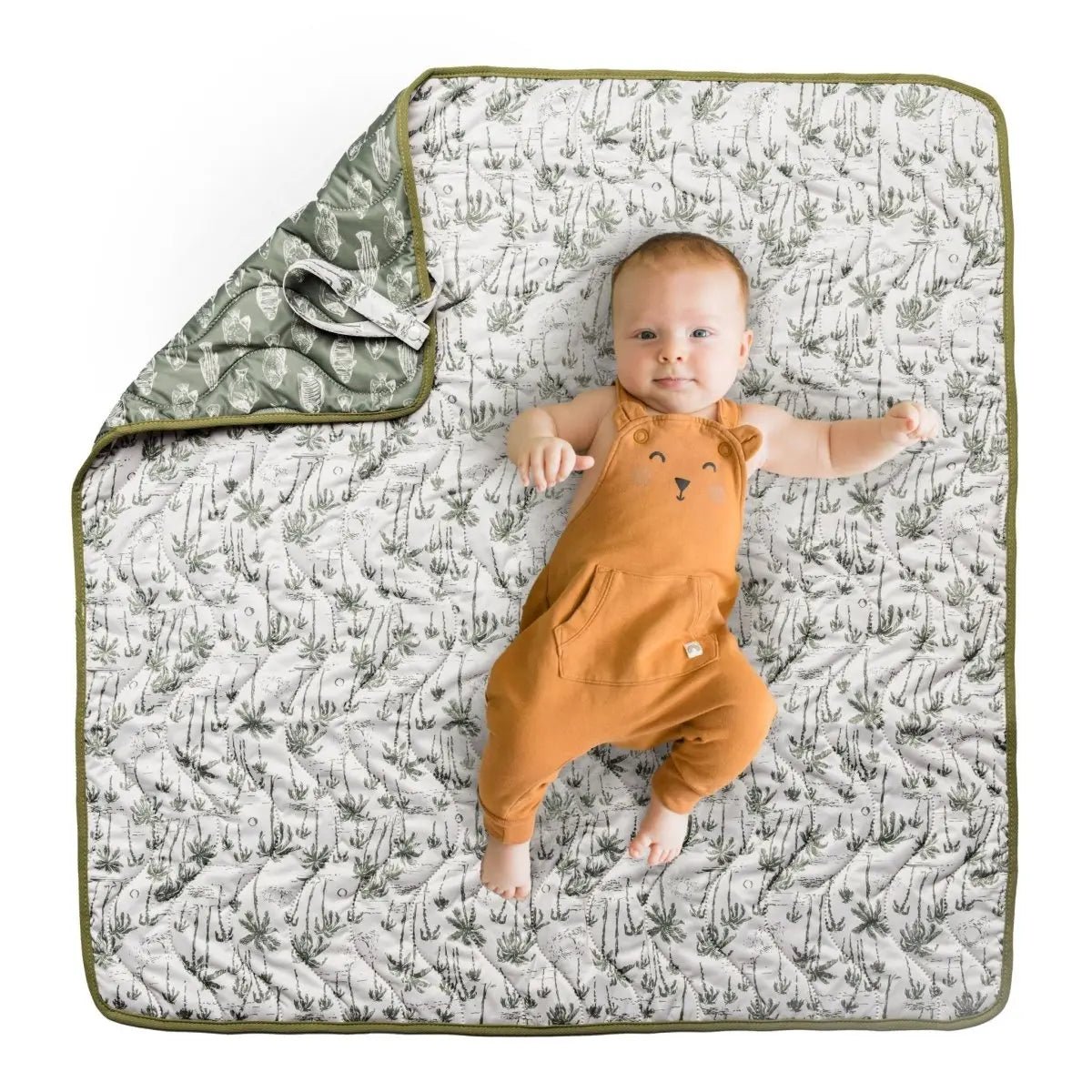 Kinder Cloth Diaper Co. Anywhere Adventure Play Mat, Featuring Quilted Wipeable Machine Washable Fabric - 