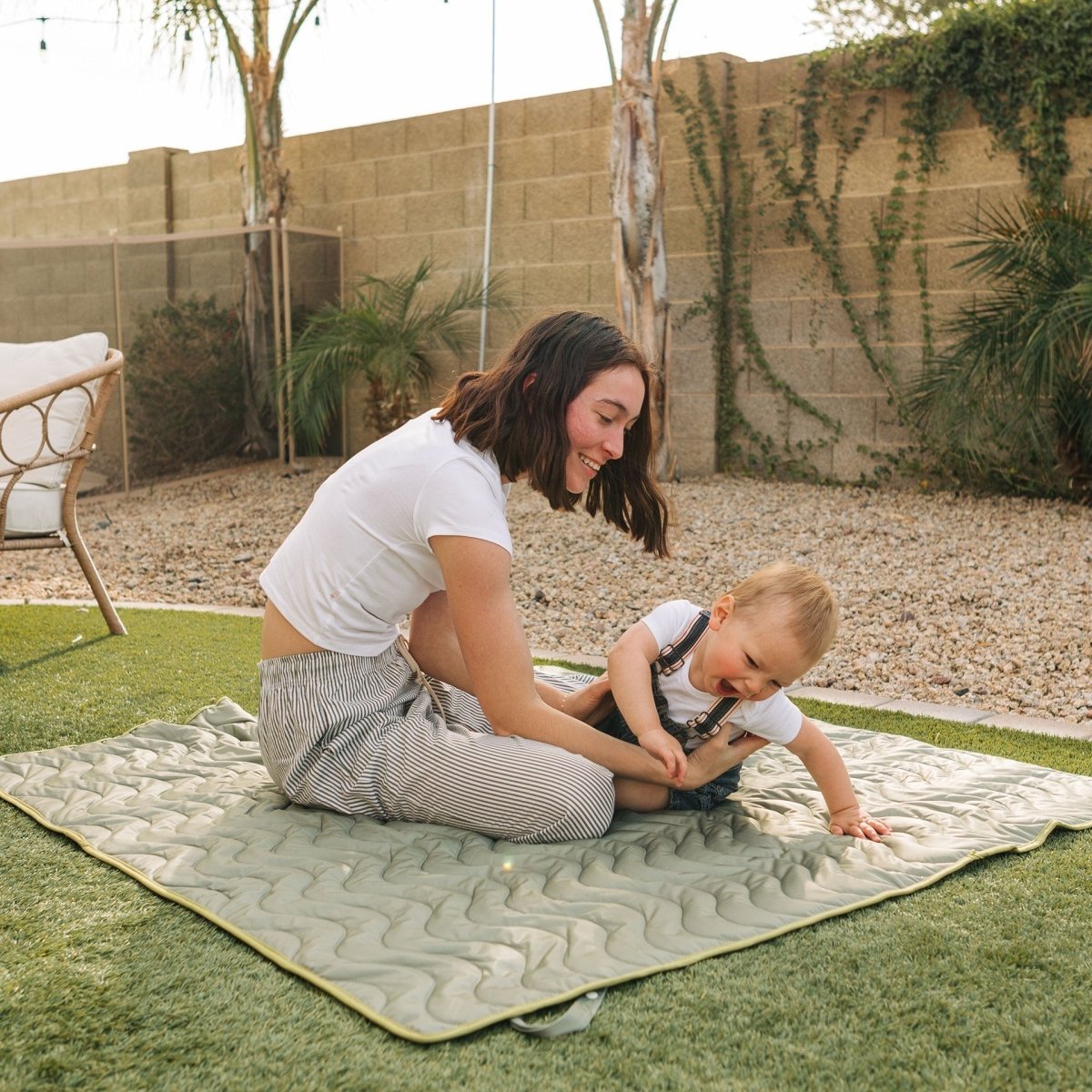 Kinder Cloth Diaper Co. Anywhere Adventure Play Mat, Featuring Quilted Wipeable Machine Washable FabricEveretts Place