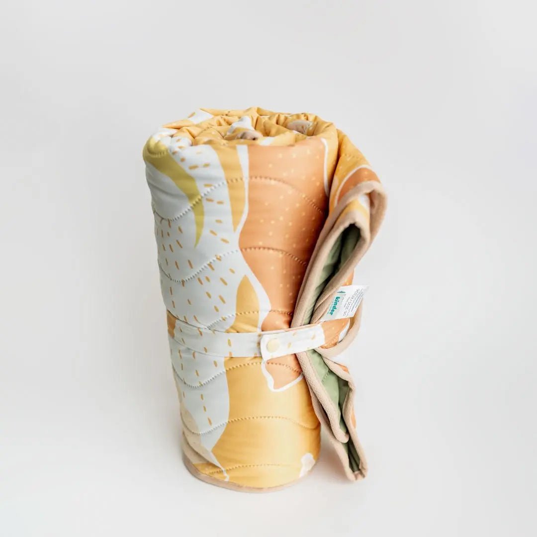 Kinder Cloth Diaper Co. Anywhere Adventure Play Mat, Featuring Quilted Wipeable Machine Washable Fabric - 