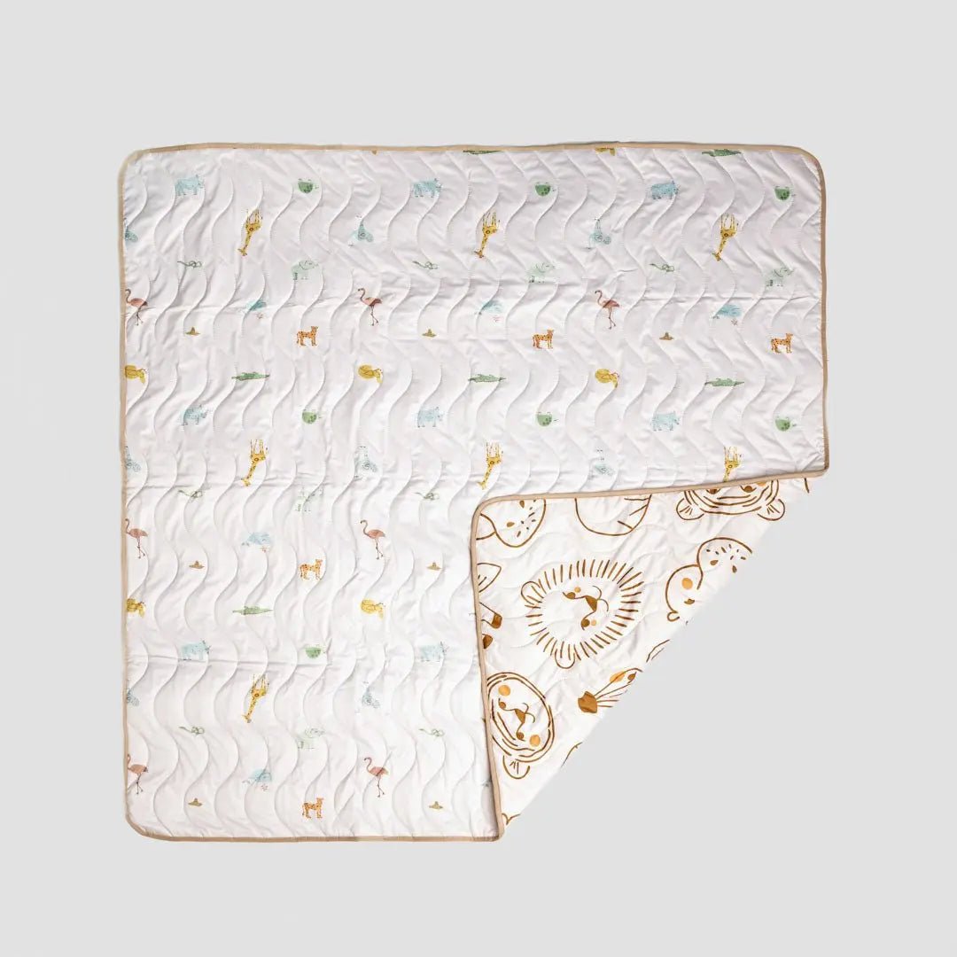Kinder Cloth Diaper Co. Anywhere Adventure Play Mat, Featuring Quilted Wipeable Machine Washable Fabric - 