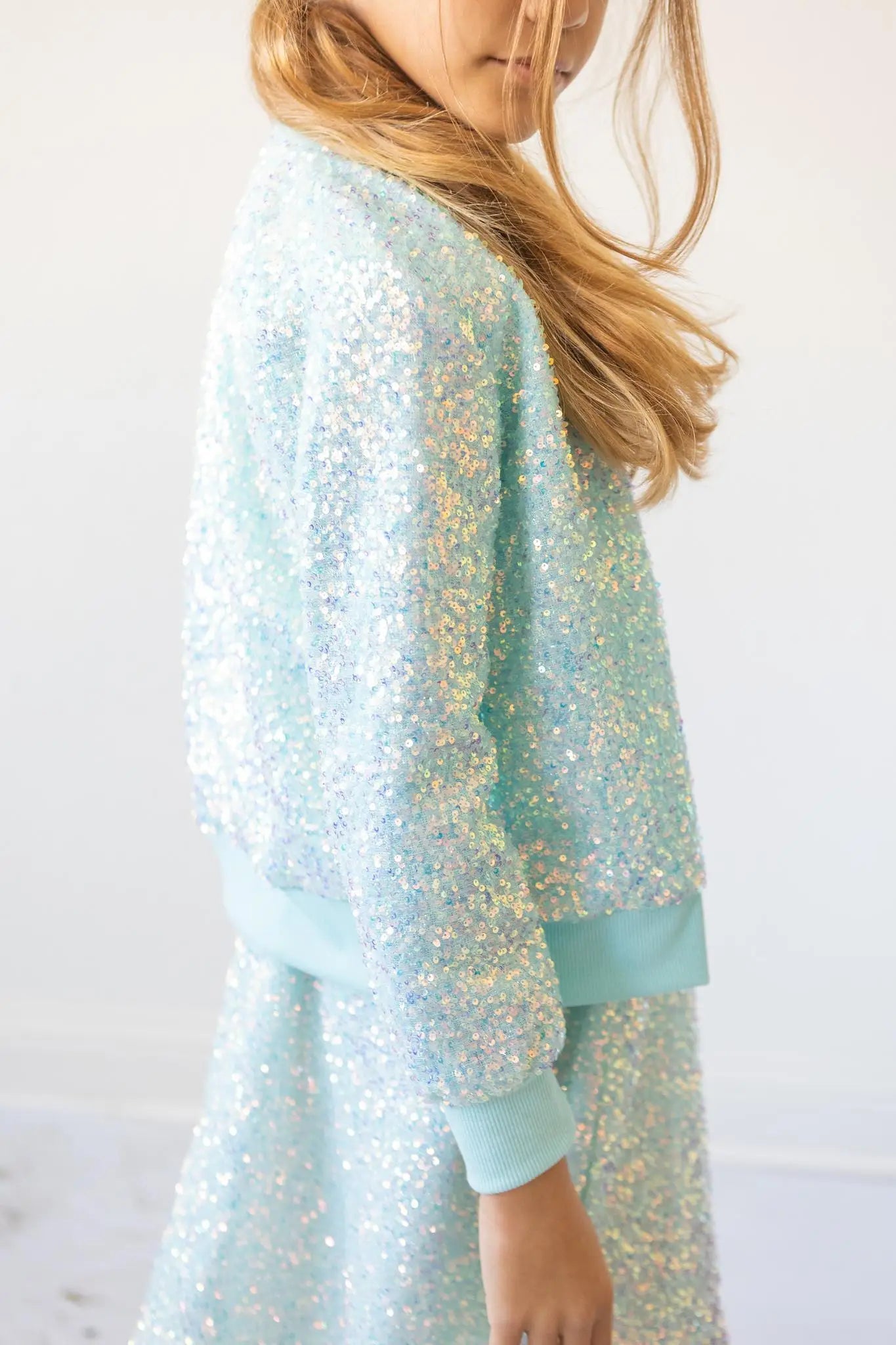 Mila & Rose ® Aqua Sequin Jacket - 