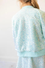 Mila & Rose ® Aqua Sequin Jacket - 
