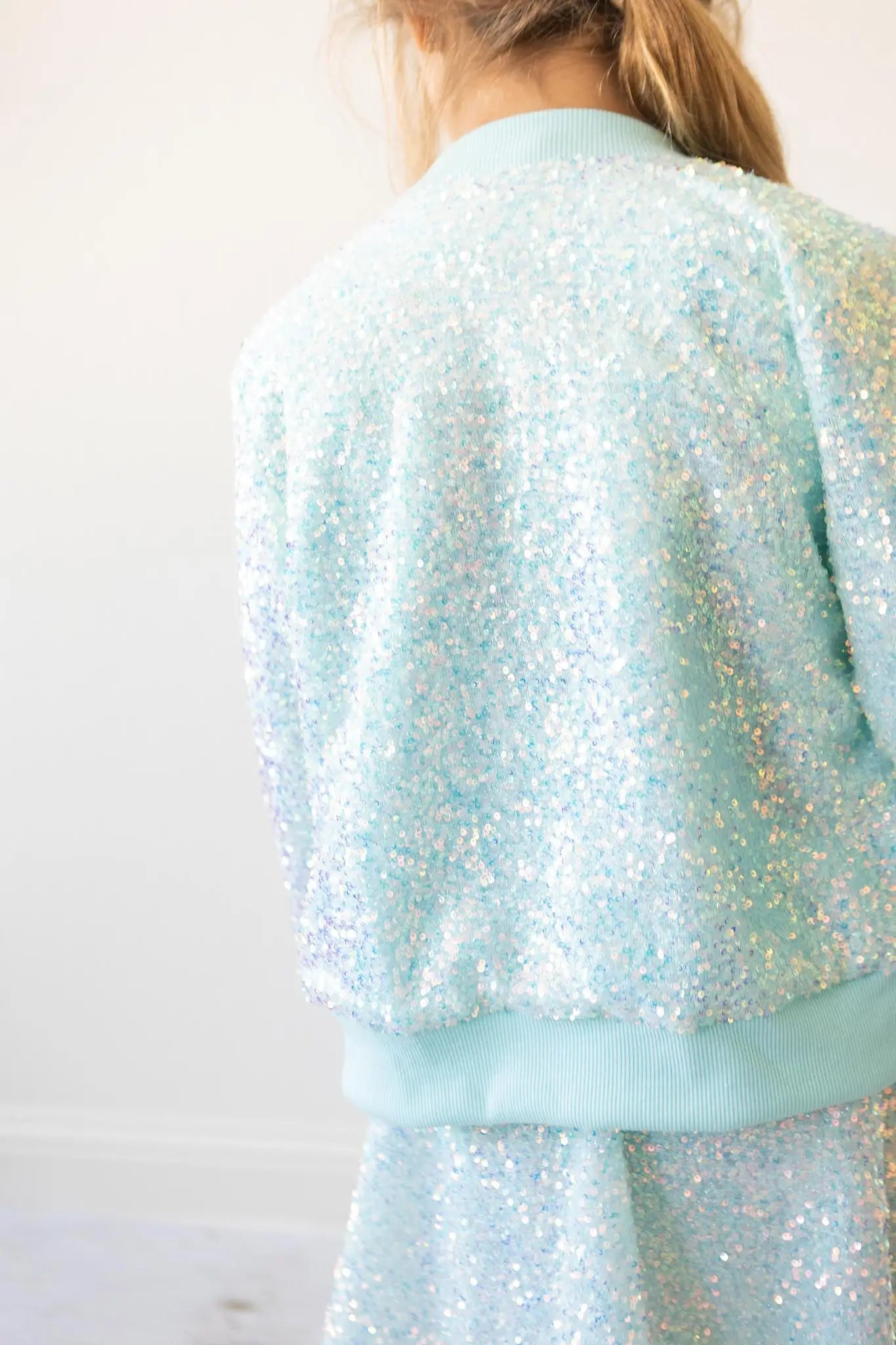 Mila & Rose ® Aqua Sequin Jacket - 