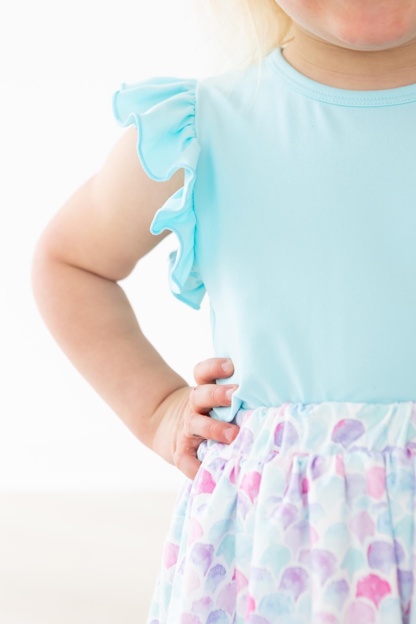 Mila & Rose ® Aqua S/S Ruffle TeeEveretts Place