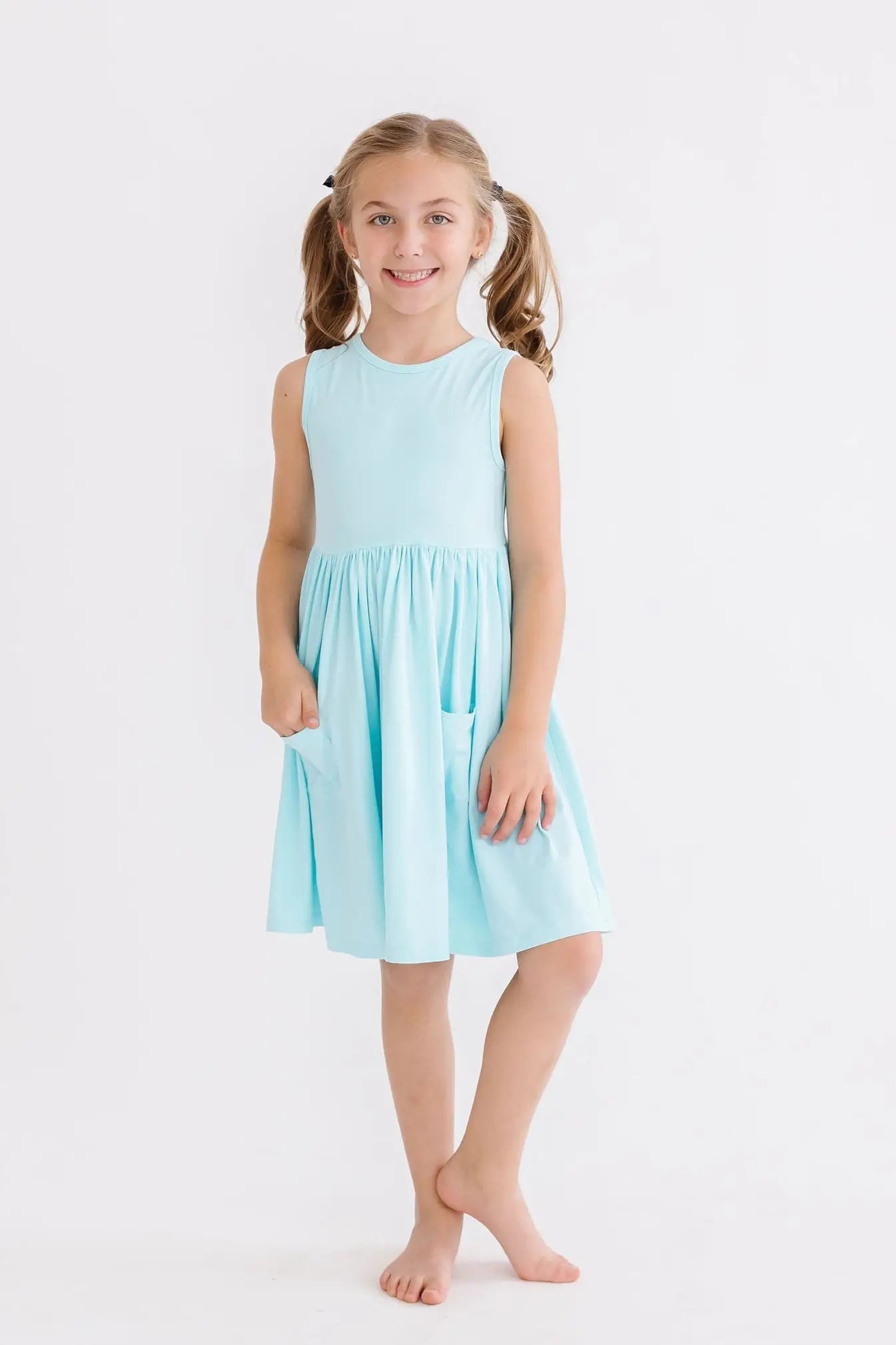 Mila & Rose ® Aqua Tank Pocket Twirl Dress - 