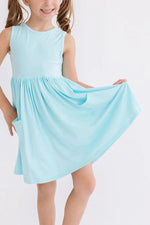 Aqua Tank Pocket Twirl Dress - Dress, Shoulder, One-piece garment, Day Dress, Cocktail dress | Everetts Place