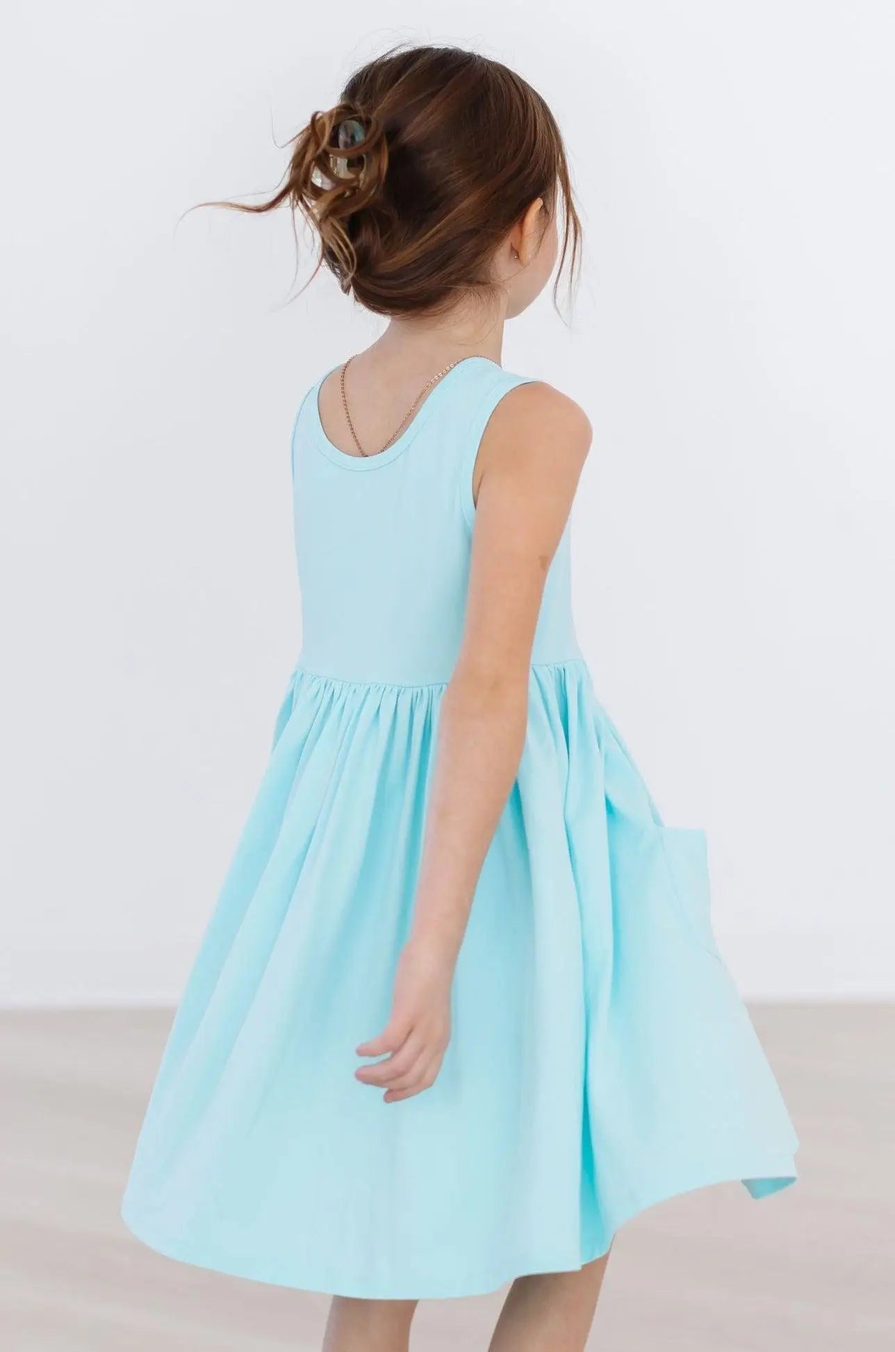 Mila & Rose ® Aqua Tank Pocket Twirl Dress - 