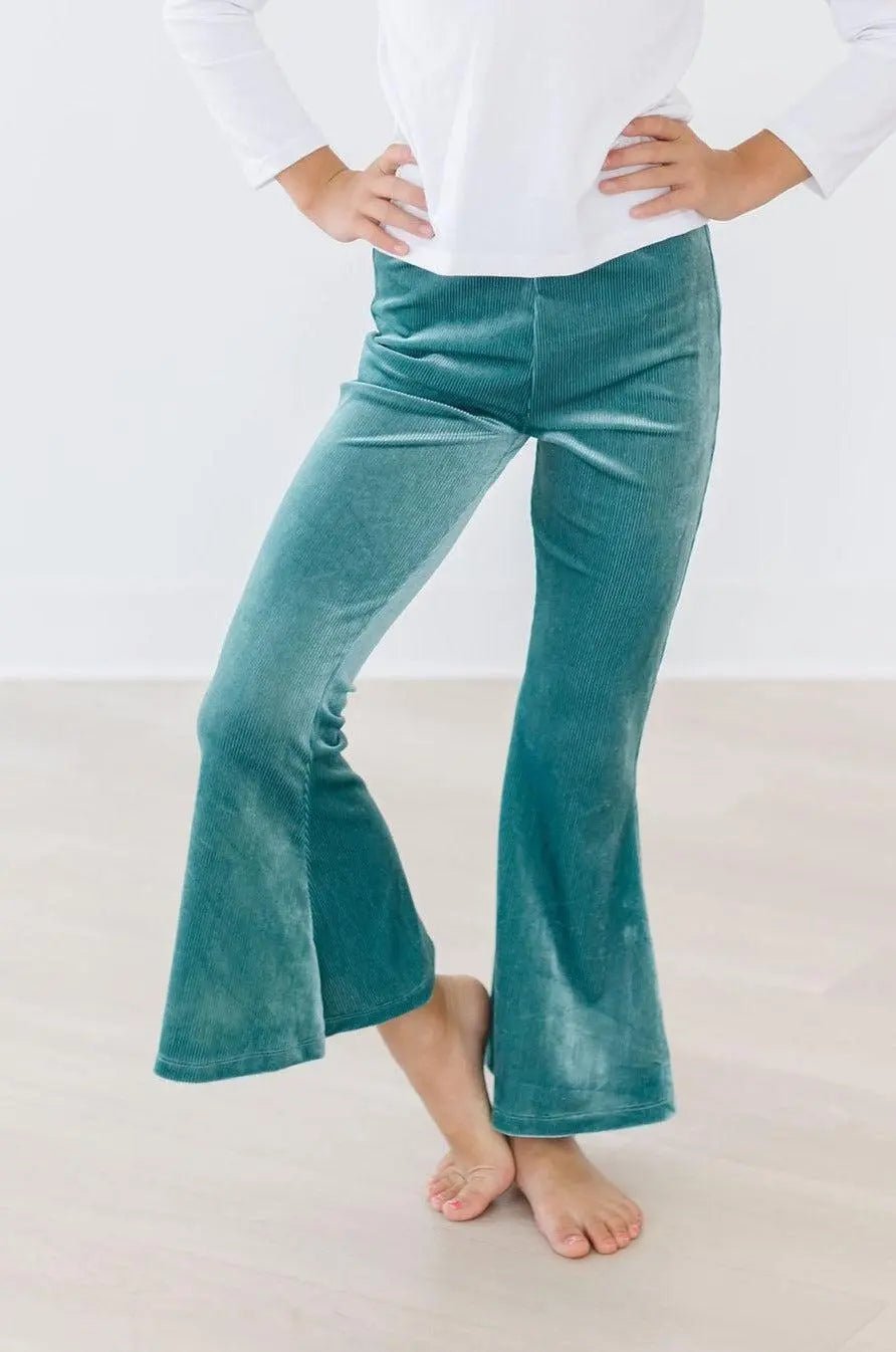 Mila & Rose ® Aquamarine Ribbed Velvet Bells - 