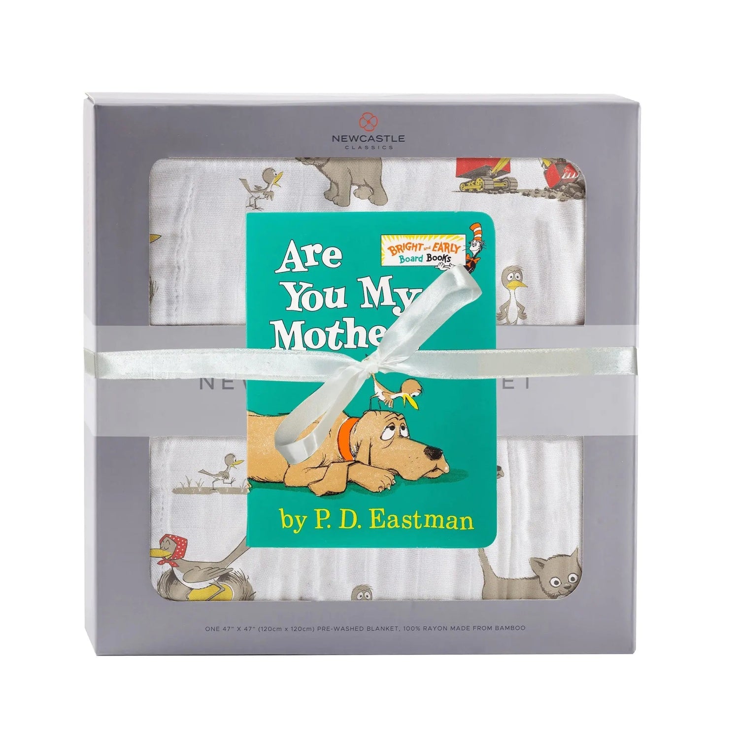Newcastle Classics Are You My Mother? Bamboo Muslin Newcastle Blanket with Book Set - 