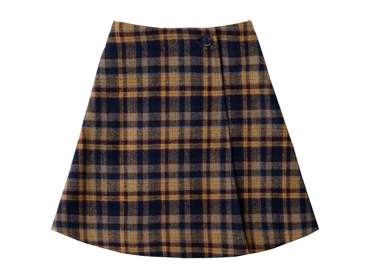Aria Plaid Wrap Skirt by Shop Cottier (view 1 of 6)