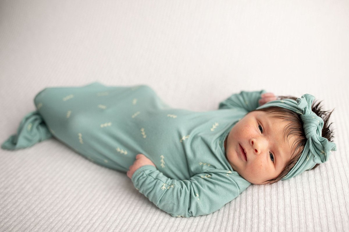 Three Little Tots Arrow Knotted Newborn Gown - 