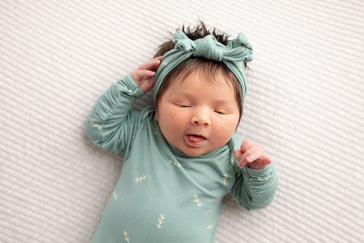 Three Little Tots Arrow Knotted Newborn Gown - 