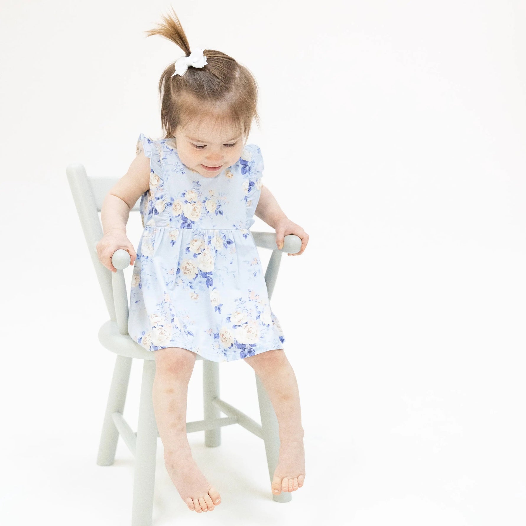 Angel Dear Ashley Rose Floral - Ruffle Bodysuit Dress - 