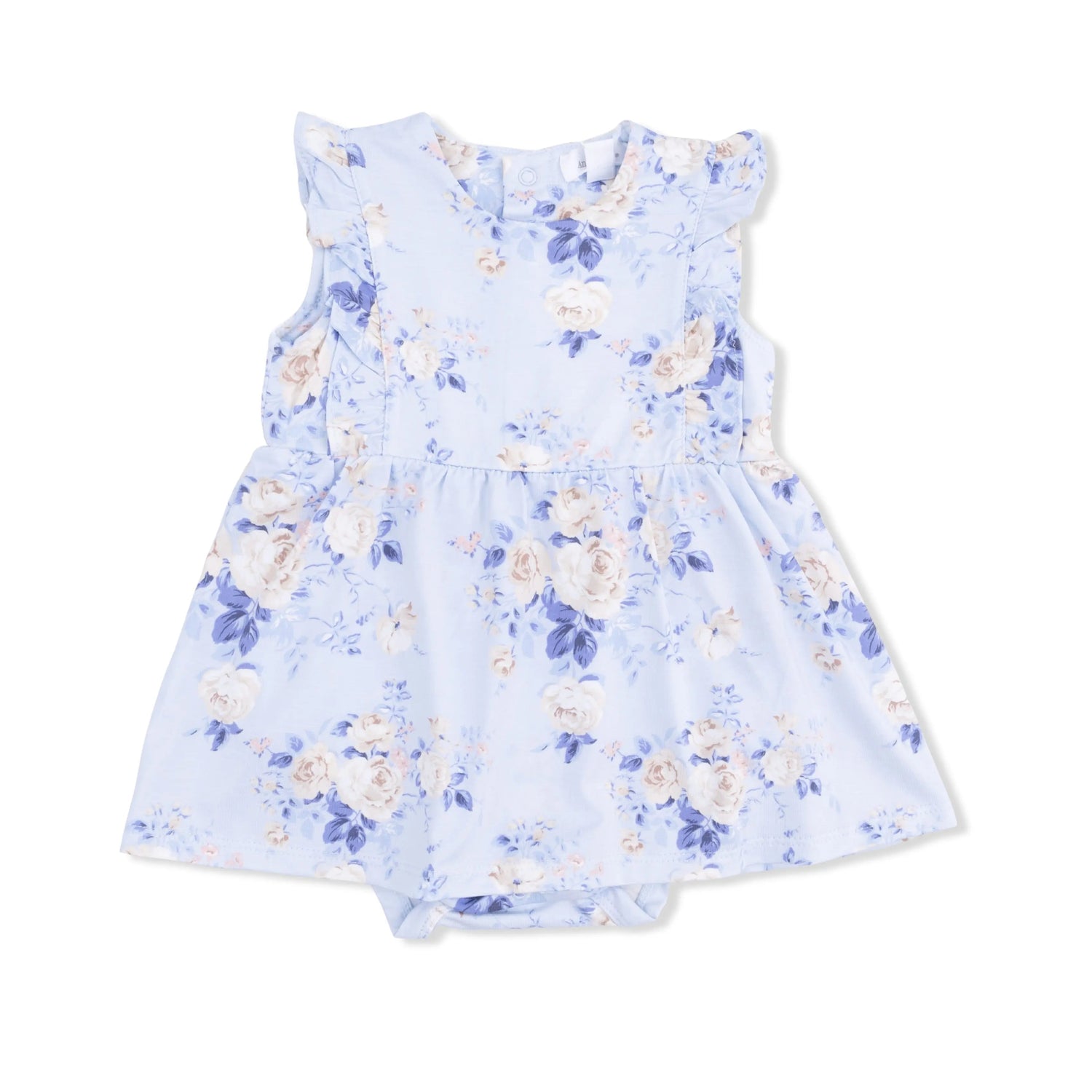 Angel Dear Ashley Rose Floral - Ruffle Bodysuit Dress - 