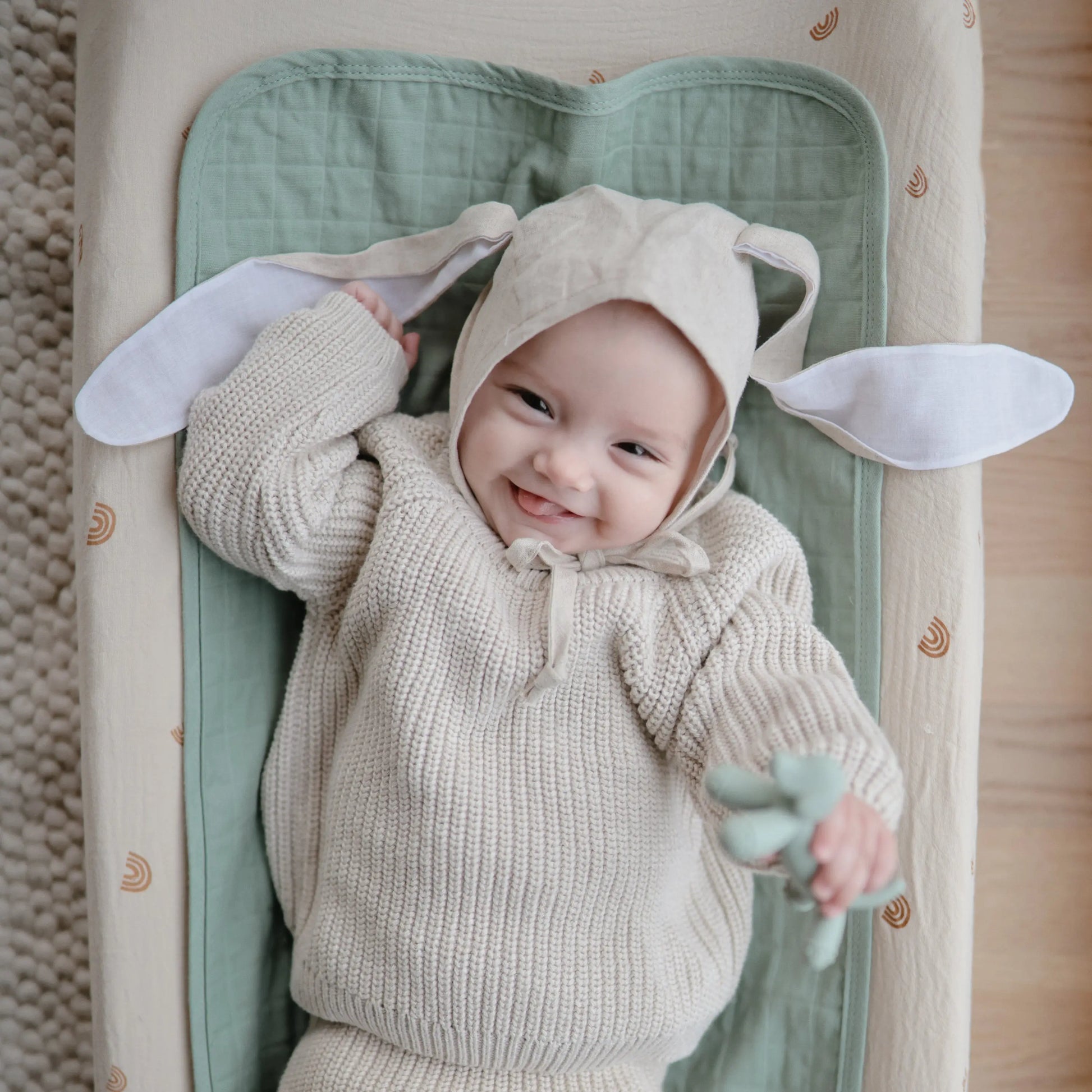 Mushie Organic Cotton Changing Pad Liners with Water Repellent Layer and Bamboo Blend Mushie
