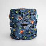 Kinder Cloth Diaper Co. Space and Sky: Essentials Pocket Cloth Diaper with Athletic Wicking Jersey, Grows with your Baby