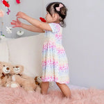 Bestaroo Aurora Bamboo Toddler Dress With Soft Short Sleeves For Twirls - 