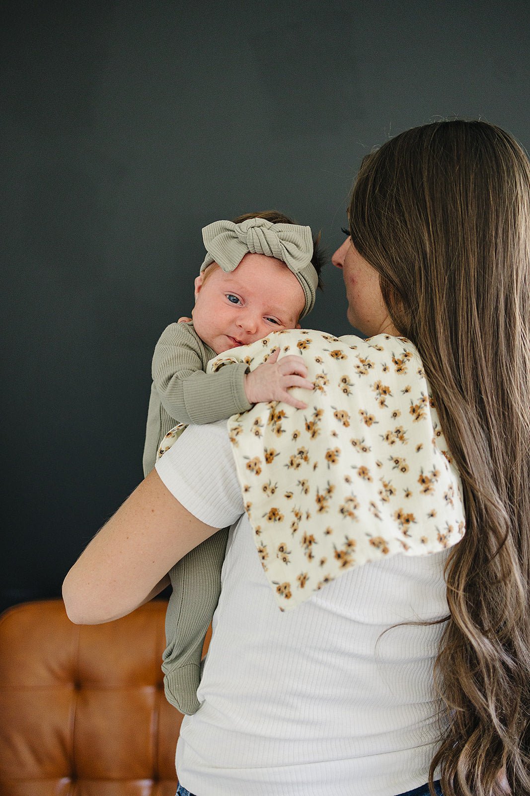 Mebie Baby Autumn Bloom Muslin Burp Cloth For Baby By Mebie Baby Soft Absorbent - 