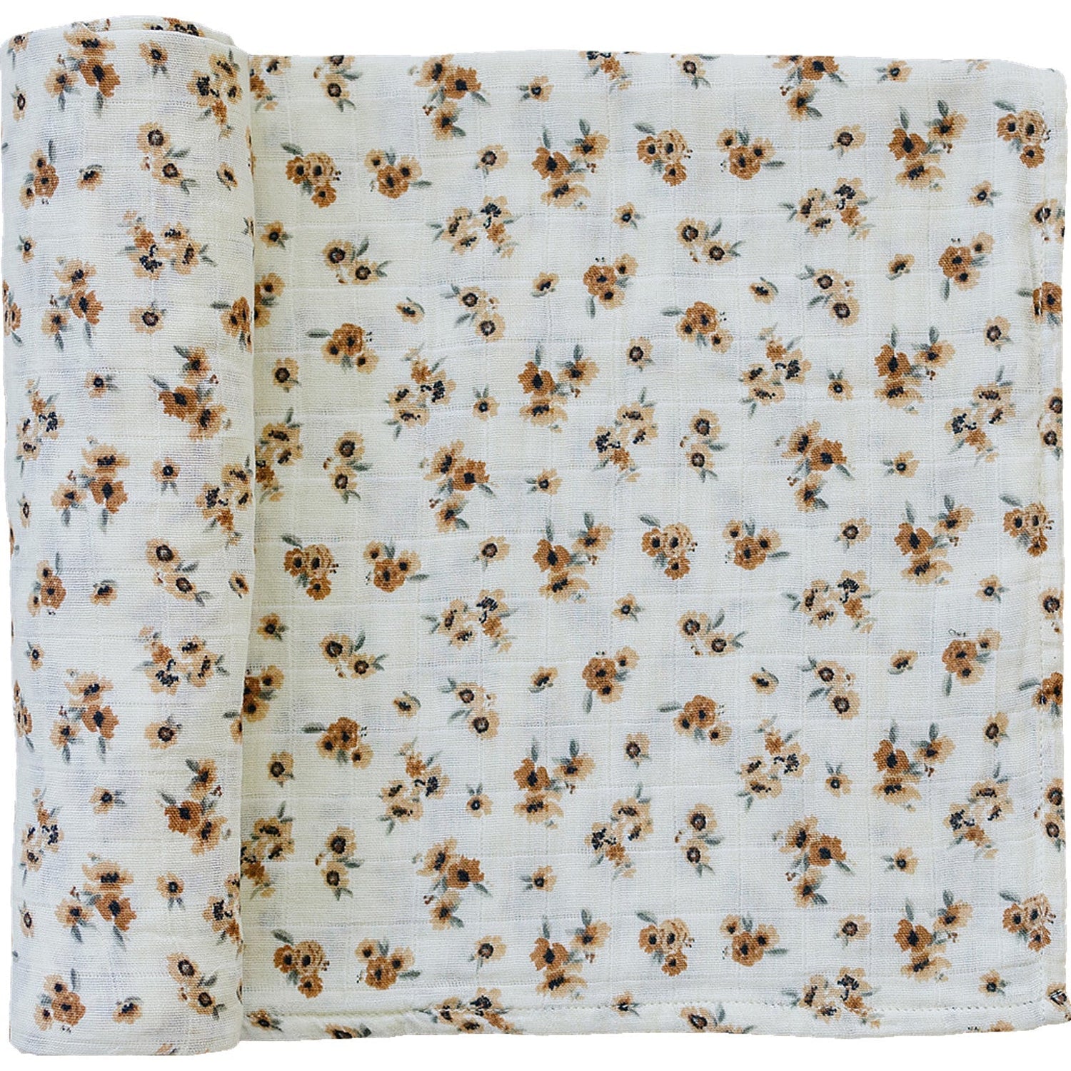 Autumn Bloom Muslin Swaddle Blanket - Brown, Linens, Motif, Pattern | Everetts Place