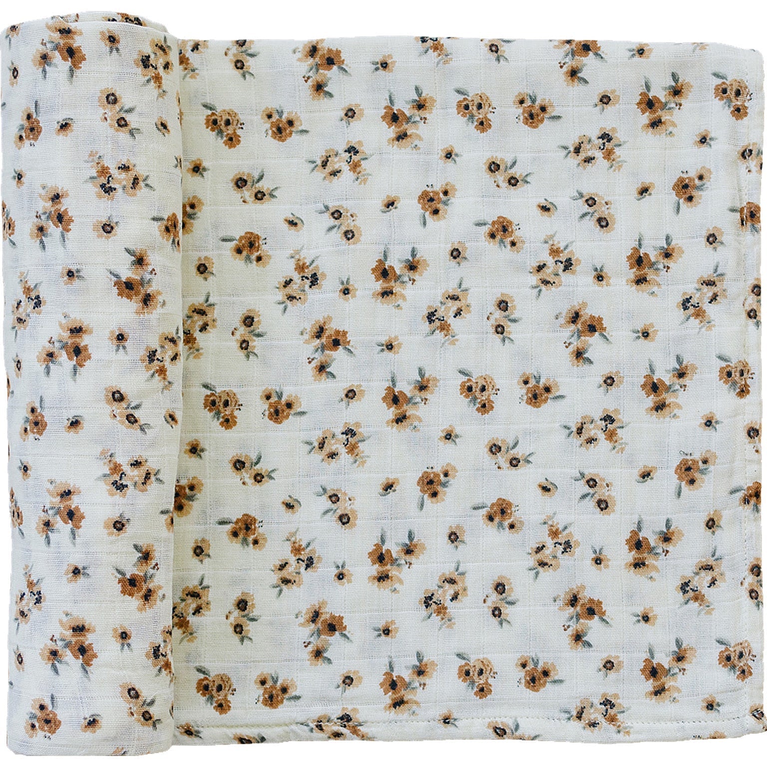Mebie Baby Autumn Bloom Muslin Swaddle Blanket - 
