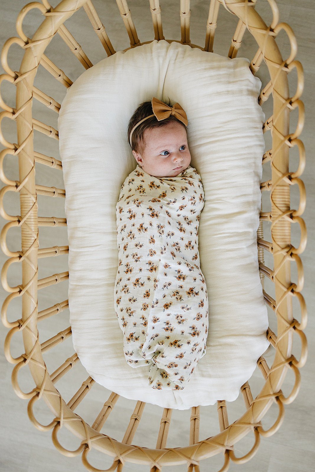 Mebie Baby Autumn Bloom Muslin Swaddle Blanket - 