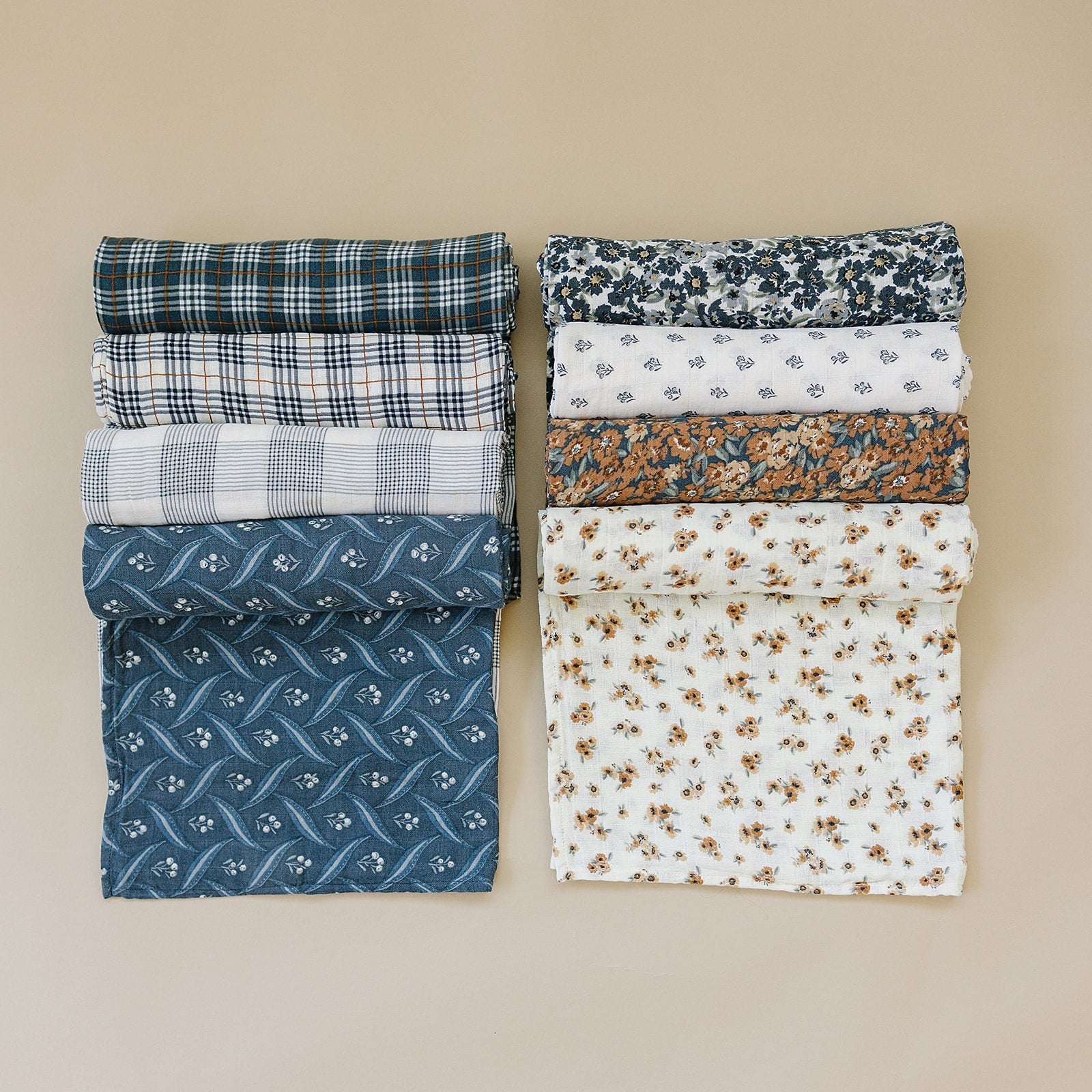 Mebie Baby Autumn Bloom Muslin Swaddle Blanket - 