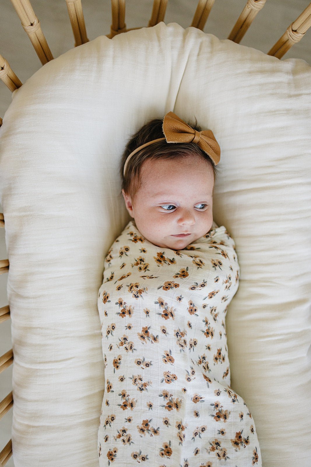 Mebie Baby Autumn Bloom Muslin Swaddle Blanket - 