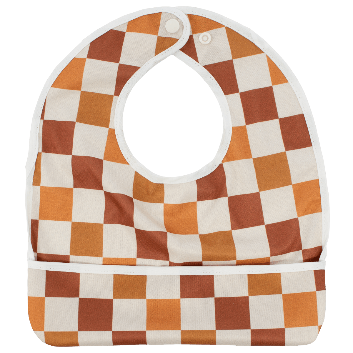 Texas Tushies Autumn Check Baby Bib with Pocket for Mess - Free Mealtime Fun - 