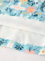 Rylee Faith Designs Autumn Christmas Girls Cross Floral Milk Silk Dress - Everetts Place Boutique - 