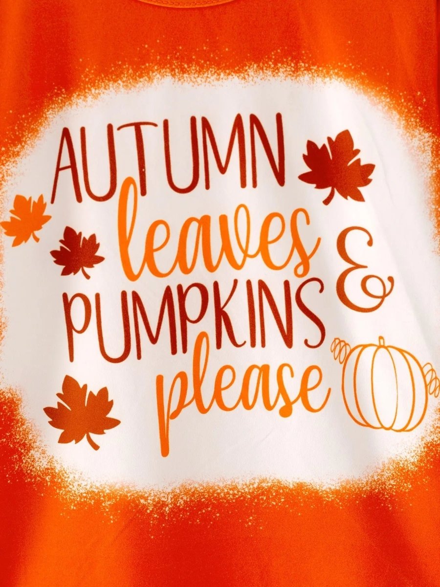 Rylee Faith Designs Autumn Leaves Pine Cone Stripe Print Girls Clothing Set - Everetts Place Boutique - 