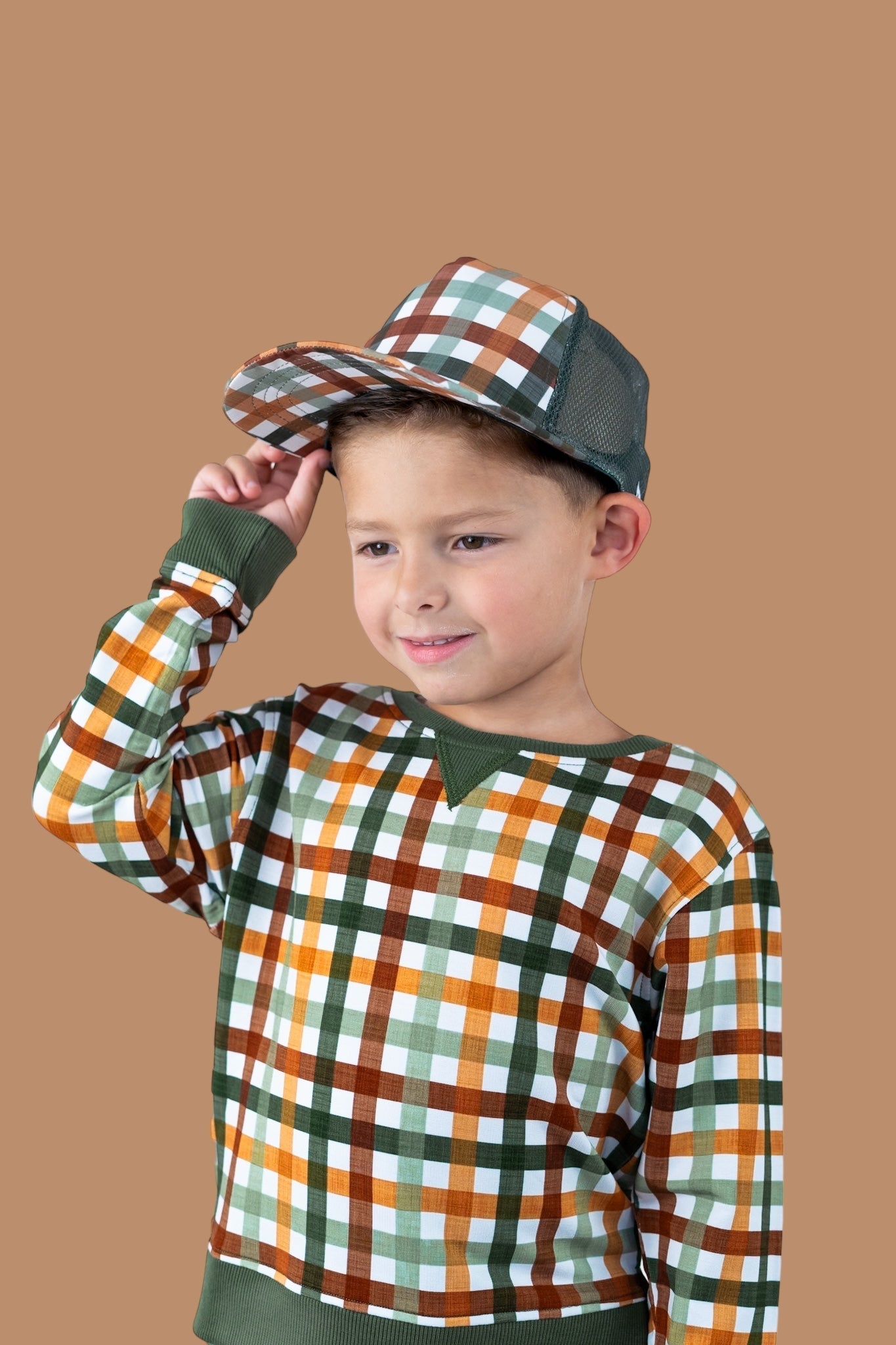 DREAM BIG LITTLE CO AUTUMN PLAID DREAM TRUCKER HATEveretts Place