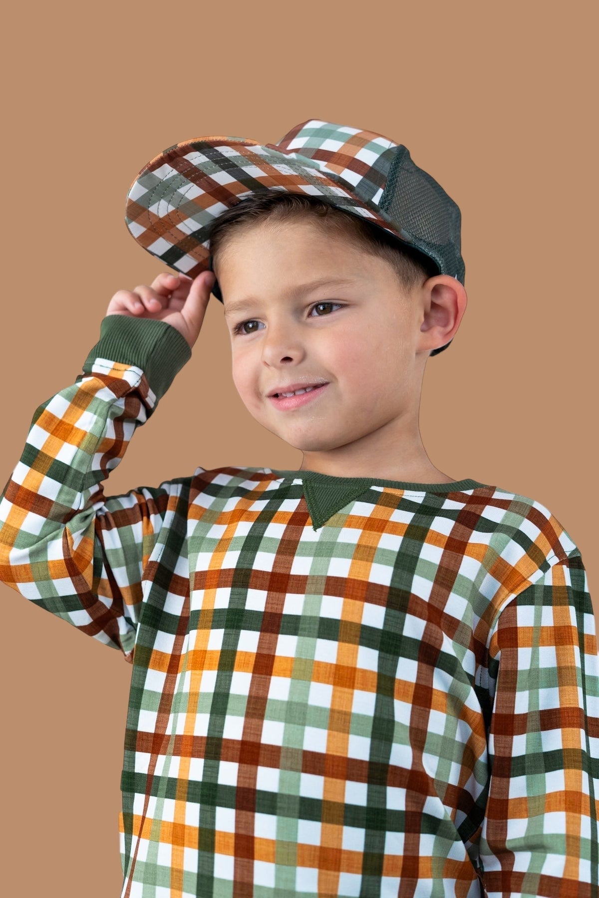 DREAM BIG LITTLE CO AUTUMN PLAID DREAM TRUCKER HATEveretts Place