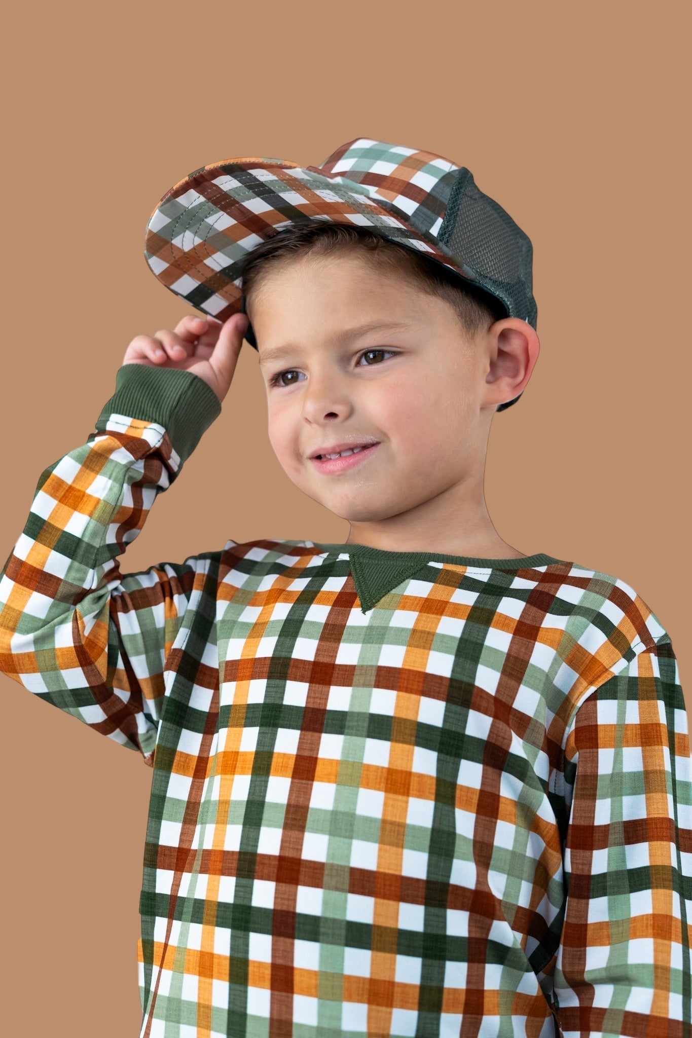 DREAM BIG LITTLE CO AUTUMN PLAID DREAM TRUCKER HATEveretts Place